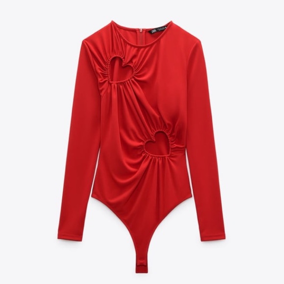 Zara red hearts bodysuit - Picture 5 of 6